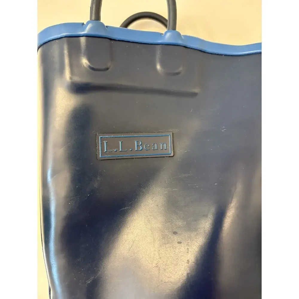 L.L.Bean Kids' Puddle Stompers Rain Boot Blue Size 3 Waterproof Outdoors